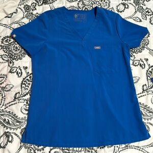 Royal blue Catarina one pocket scrub top
